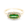 18K Yellow Gold Green Tourmaline and Diamond Ring 1.06ctw