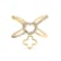 Yellow Gold Plated Silver White Sapphire Adjustable Ring
