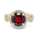 18K Yellow Gold Garnet and Diamond Ring 4.33ctw