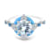 18K White Gold Aquamarine, London Blue Topaz, and Diamond Ring 2.72ctw