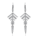 18K White Gold Link Drop Diamond Earrings 1.23ctw