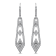 18K White Gold Drop Dangle Diamond Earrings 1.99ctw
