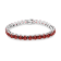 5.00mm Round Garnet Sterling Silver Bracelets