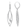 18K White Gold Link Drop Diamond Earrings 0.65ctw