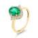 14K Yellow Gold Emerald and Diamond Ring 1.60ctw