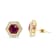 18K Yellow Gold Rhodolite and Diamond Earrings 3.25ctw