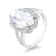 18K White Gold Moonstone and Diamond Ring 3.68ctw