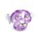 18K White Gold Amethyst and Diamond Ring 5.07ctw