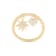 White Sapphire Round Ring, Yellow Gold Plated Sterling Silver
