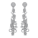 18K White Gold Link Drop Diamond Earrings 1.71ctw