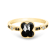 Gold Black Diamond Cushion Ring