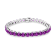 5.00mm Round Amethyst Sterling Silver Bracelets