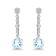 18K White Gold Aquamarine and Diamond Earrings 3.91ctw