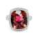 14K Rhodium Over White Gold Cushion Pink Tourmaline and Round Diamond
Ring 8.02ctw