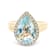 18K Yellow Gold Aquamarine and Diamond Ring 3.79ctw