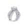 4.25 cttw Cushion-Cut Cubic Zirconia 2-Piece Bridal Set Ring, Sterling Silver