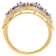 1.45 cttw Tanzanite Band Ring, 14k Gold plated on Sterling Silver