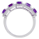 2.55 cttw Amethyst Gemstone Band Ring, Sterling Silver