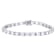 White Topaz Tennis Bracelet, Rhodium Plated on Sterling Silver