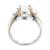 2.66 cttw Cushion-Cut Cubic-Zirconia 2-Tone Engagement Ring, 14k
Gold-Plated on Sterling Silver