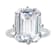 23.14 cttw Emerald-Cut Cubic Zirconia Solitaire Engagement Ring,
Sterling Silver