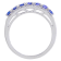 2.40 cttw Tanzanite Gemstone Band Ring, Sterling Silver