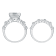 9.56 cttw Asscher-Cut Cubic-Zirconia 2-Peice Bridal Ring Set, Sterling Silver