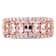 2.15 cttw Morganite Gemstone Band Ring, 14k Rose Gold Plated on Sterling Silver