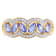 1.45 cttw Tanzanite Band Ring, 14k Gold plated on Sterling Silver