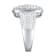 2.78 cttw Round Cut Cubic Zirconia Cluster-Style Cocktail Ring, Sterling Silver