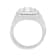 3.84 cttw Baguette-Cut Cubic Zirconia Bridal Ring Set, Sterling Silver