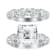 9.56 cttw Asscher-Cut Cubic-Zirconia 2-Peice Bridal Ring Set, Sterling Silver