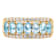 2.05 cttw Aquamarine Gemstone Band Ring, 14k Gold Plated on Sterling Silver