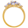 1.73 cttw Tanzanite Gemstone Cluster Ring, 14k Gold Plated Sterling Silver