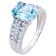 2.55 cttw Sky Blue Topaz Gemstone Engagement Ring, Sterling Silver
