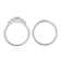050 cttw 5-Stone Round-Cut Cubic Zirconia Bridal Ring Set, Sterling Silver