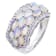 Ethiopian Opal Gemstone Cluster Ring, Sterling Silver
