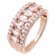 2.15 cttw Morganite Gemstone Band Ring, 14k Rose Gold Plated on Sterling Silver