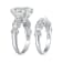 9.56 cttw Asscher-Cut Cubic-Zirconia 2-Peice Bridal Ring Set, Sterling Silver