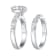 6.52 cttw Brilliant Round-Cut Cubic-Zirconia 2-Peice Bridal Ring Set,
Sterling Silver