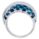6.25 cttw Blue Topaz Gemstone Band Ring, Sterling Silver