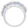 Ethiopian Opal Gemstone Cluster Ring, Sterling Silver