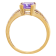 1.90 cttw Amethyst Gemstone Two Tone Ring, 14k Gold Plated on Sterling Silver