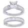 4.98 cttw Princess-Cut Cubic Zirconia 2-Piece Bridal Set Ring, Sterling Silver