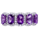 2.55 cttw Amethyst Gemstone Band Ring, Sterling Silver