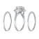 3.17 cttw Brilliant Round-Cut Cubic-Zirconia 3-Peice Bridal Ring Set,
Sterling Silver