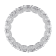 5.57 cttw Round-Cut Cubic Zirconia Eternity Wedding Band Ring, Sterling Silver