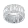 14.40 cttw Baguette-Cut Cubic Zirconia Eternity Band Ring, Sterling Silver
