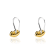 TANE Bésame Solitaire Sterling Silver & 23 Karat Yellow Gold Vermeil Earrings
