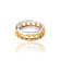 TANE Cozy Thin Sterling Silver & 23 Karat Yellow Gold Vermeil Ring